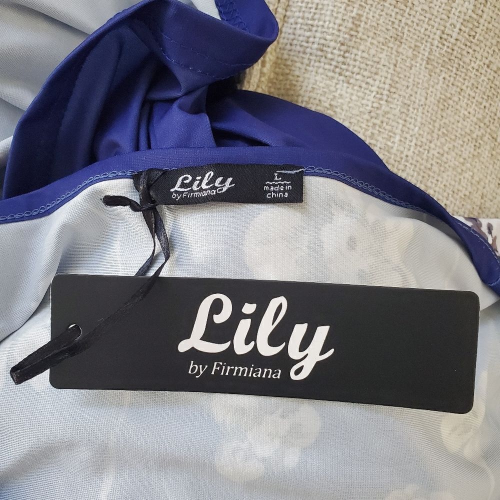 Lily Floral Midi Dress sz Lg - Picture 10 of 12